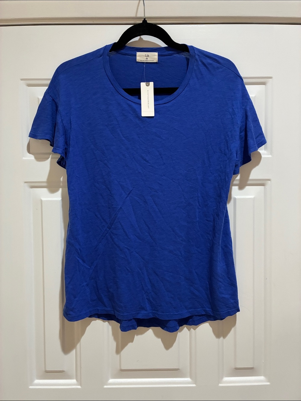Anthropologie t.la Classic Crew Neck Tee in Royal Blue